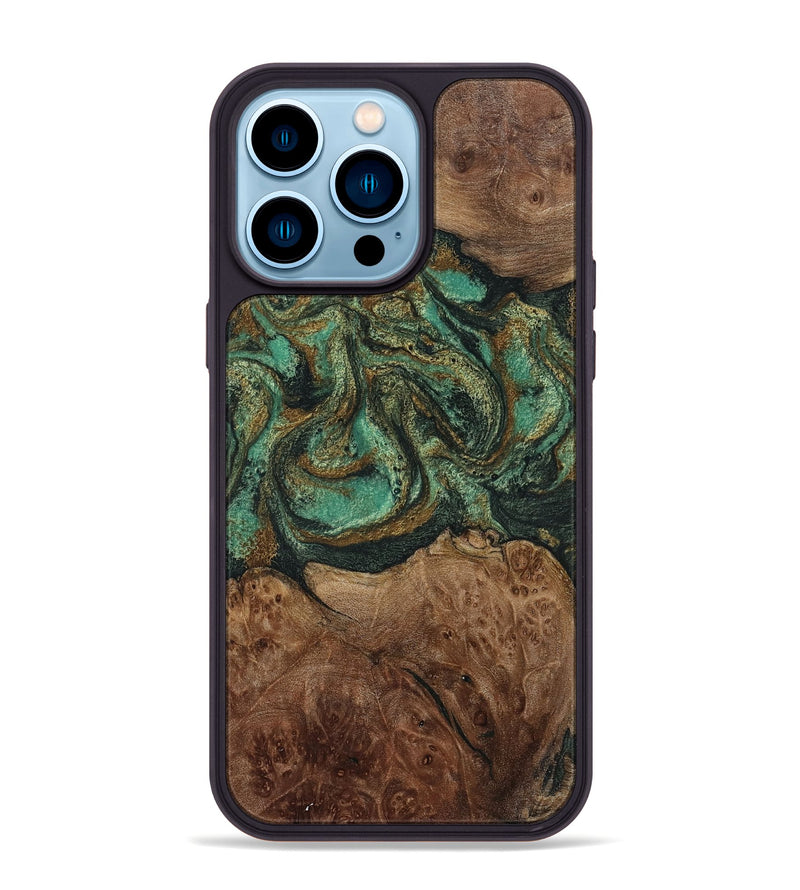 iPhone 14 Pro Max Wood Phone Case - Burton (Green, 804757)