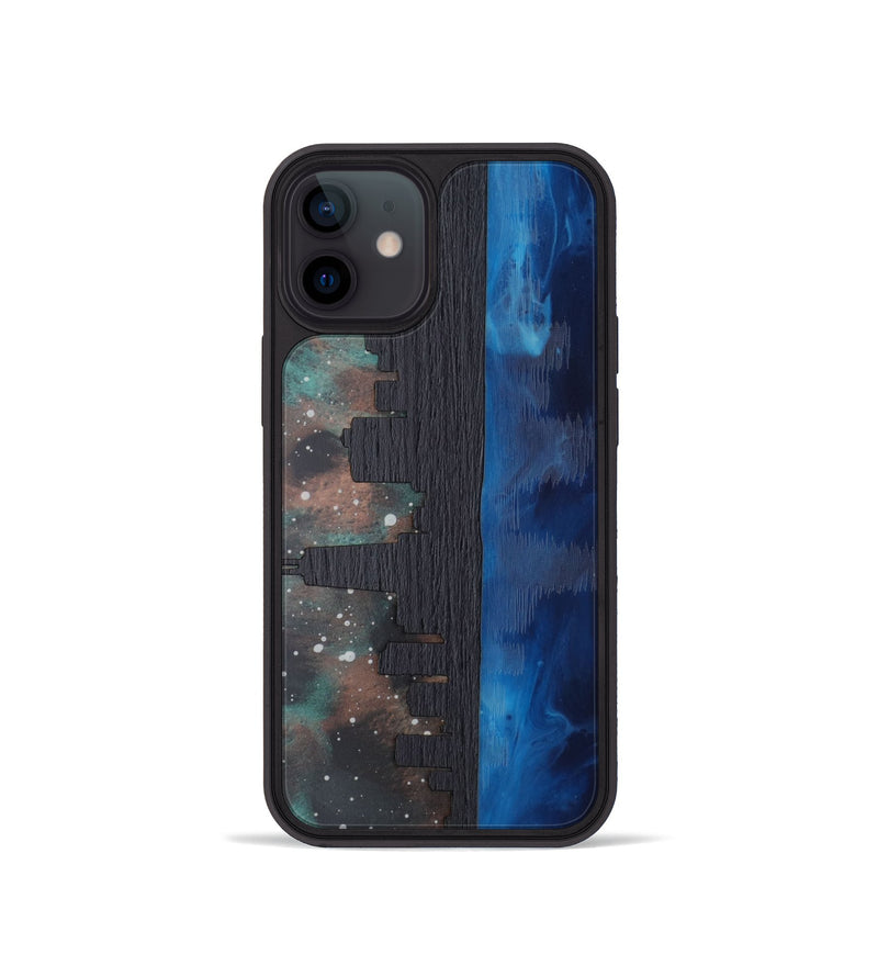 iPhone 12 mini Wood Phone Case - Chicago Skyline (Terrain)
