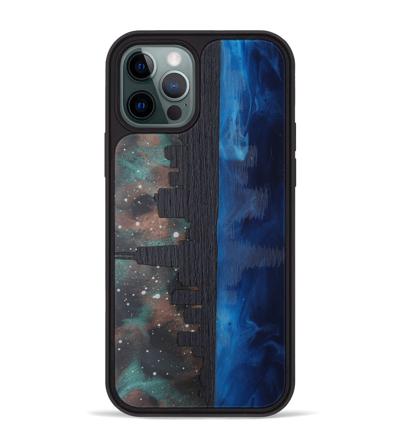 iPhone 12 Pro Max Wood Phone Case - Chicago Skyline (Terrain)