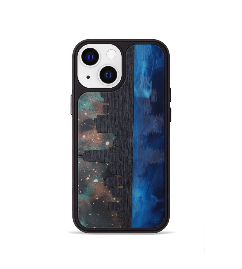 iPhone 13 mini Wood Phone Case - Chicago Skyline (Terrain)