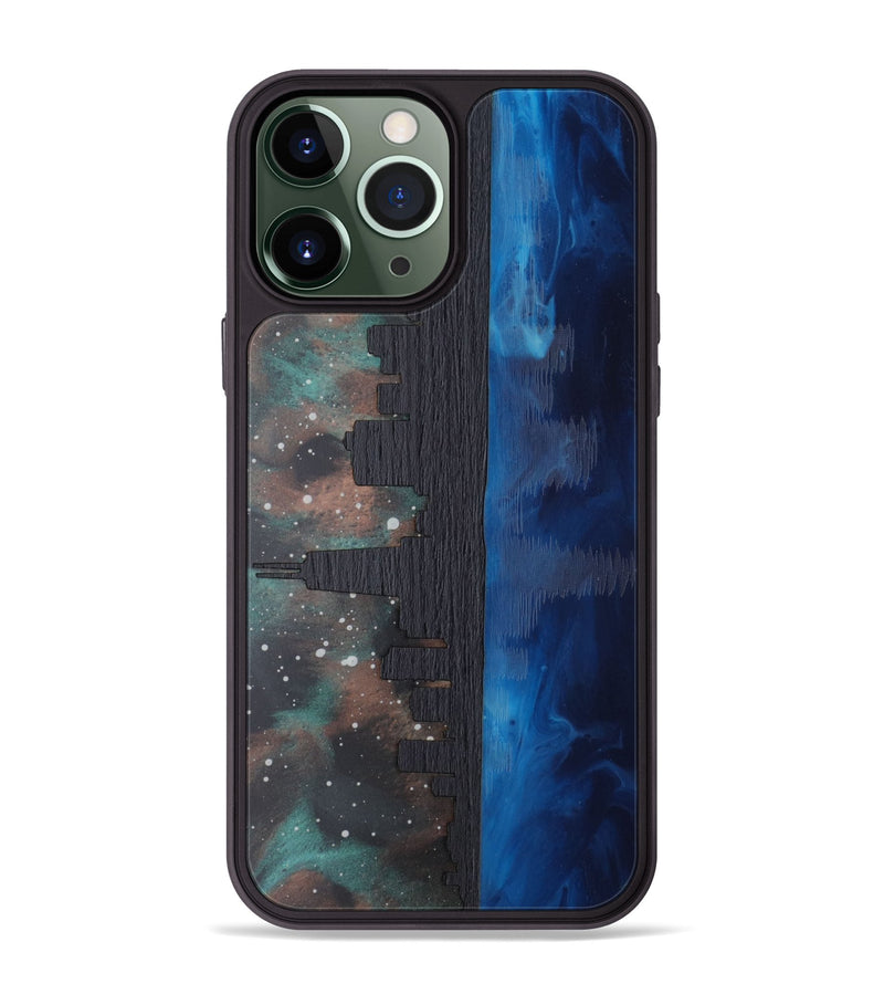 iPhone 13 Pro Max Wood Phone Case - Chicago Skyline (Terrain)