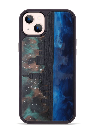 iPhone 14 Plus Wood Phone Case - Chicago Skyline (Terrain)