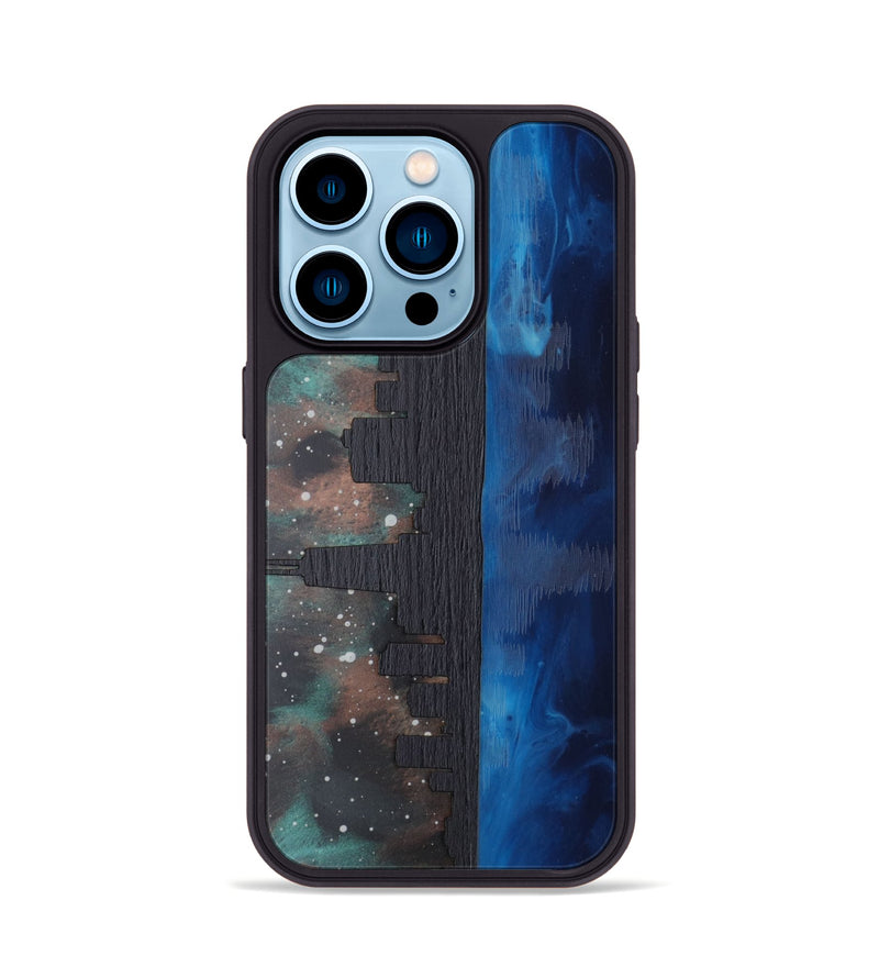iPhone 14 Pro Wood Phone Case - Chicago Skyline (Terrain)