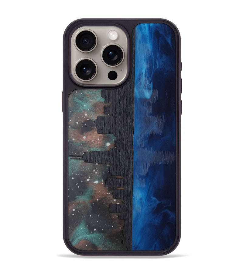 iPhone 15 Pro Max Wood Phone Case - Chicago Skyline (Terrain)