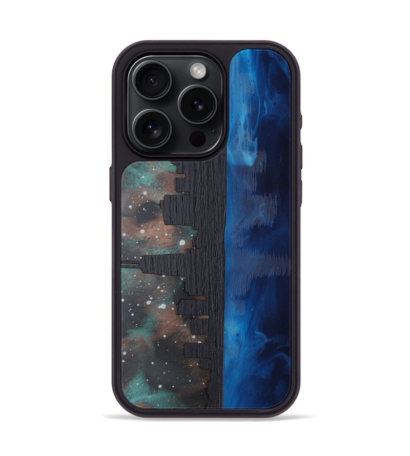 iPhone 15 Pro Wood Phone Case - Chicago Skyline (Terrain)