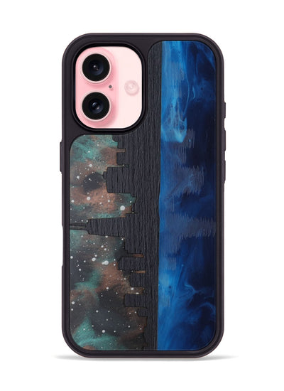 iPhone 16 Wood Phone Case - Chicago Skyline (Terrain)