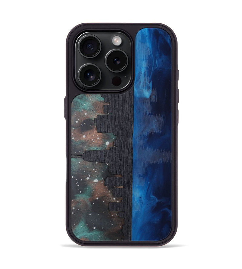 iPhone 16 Pro Wood Phone Case - Chicago Skyline (Terrain)