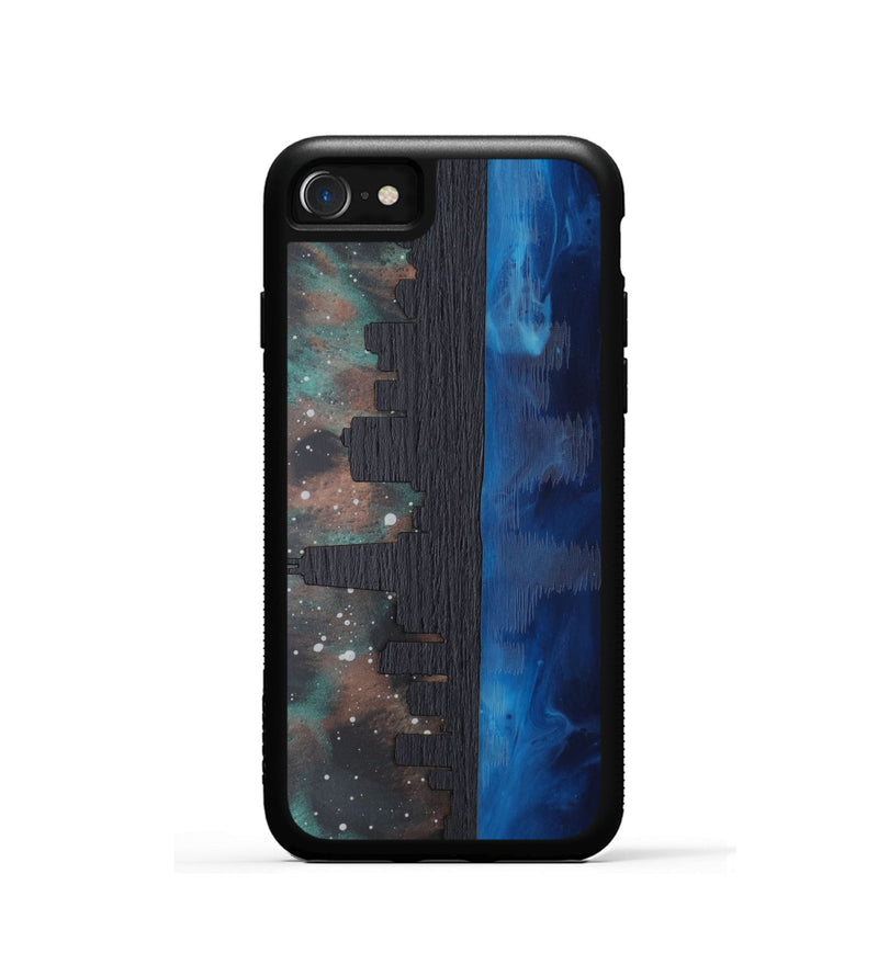 iPhone SE Wood Phone Case - Chicago Skyline (Terrain)