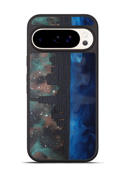 Pixel 9 Pro Wood Phone Case - Chicago Skyline (Terrain)