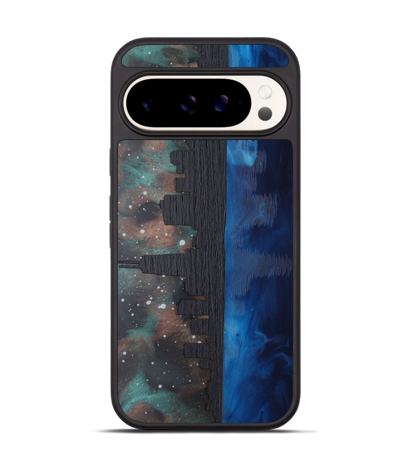 Pixel 9 Pro Wood Phone Case - Chicago Skyline (Terrain)
