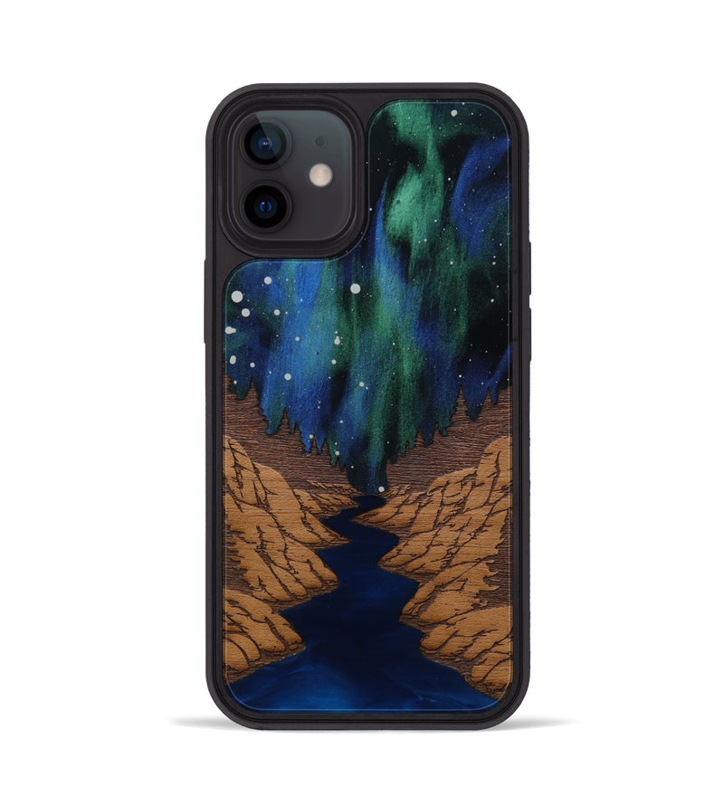 iPhone 12 Wood Phone Case - Flow (Terrain)