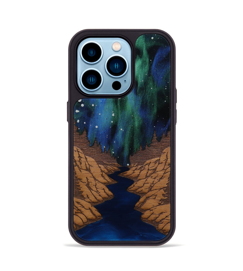 iPhone 14 Pro Wood Phone Case - Flow (Terrain)