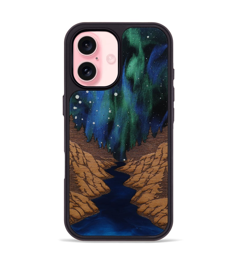 iPhone 16 Wood Phone Case - Flow (Terrain)