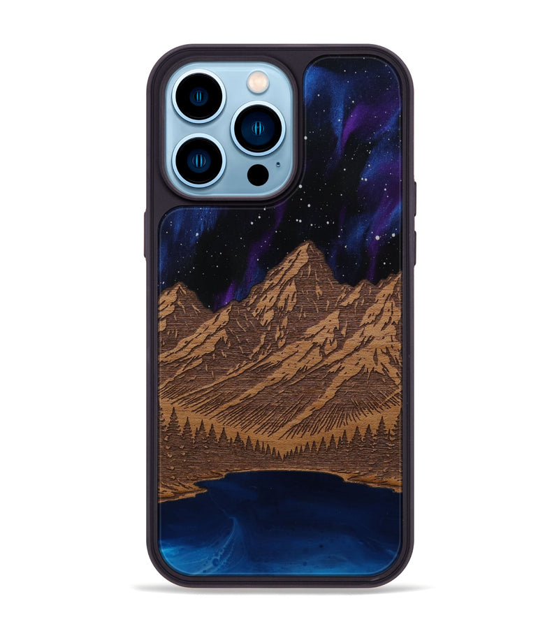 iPhone 14 Pro Max Wood Phone Case - Tetons Jenny Lake (Terrain)