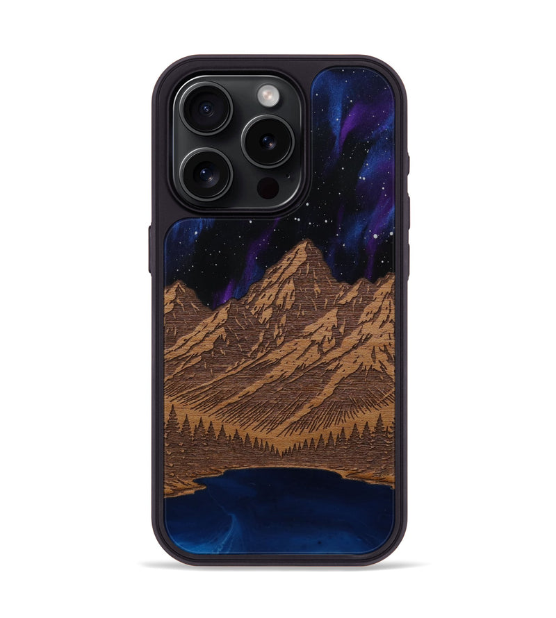iPhone 15 Pro Wood Phone Case - Tetons Jenny Lake (Terrain)