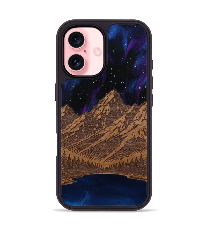 iPhone 16 Wood Phone Case - Tetons Jenny Lake (Terrain)