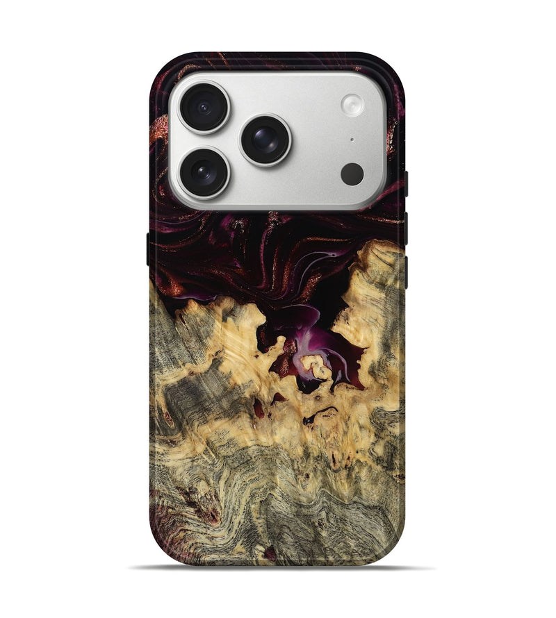 iPhone 17 Pro Wood Live Edge Phone Case - Booker (Red, 804870)