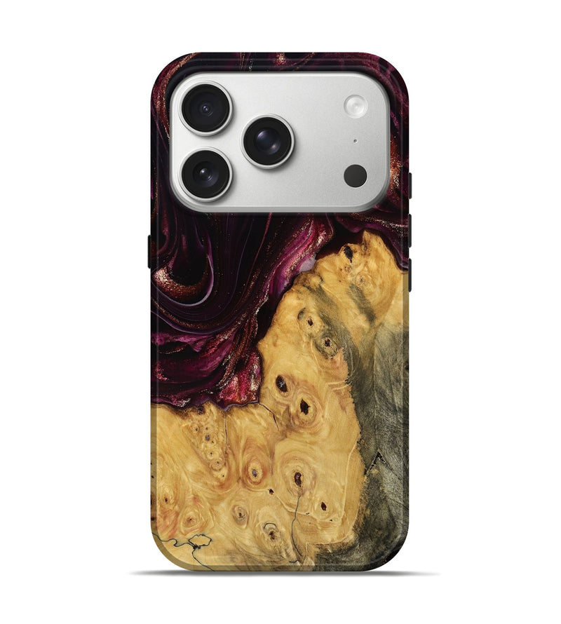 iPhone 17 Pro Wood Live Edge Phone Case - Alayah (Red, 804871)