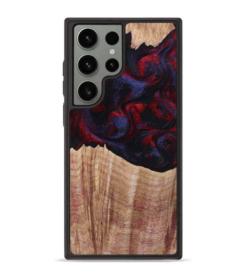 Galaxy S23 Ultra Wood Phone Case - Elza (Red, 804906)