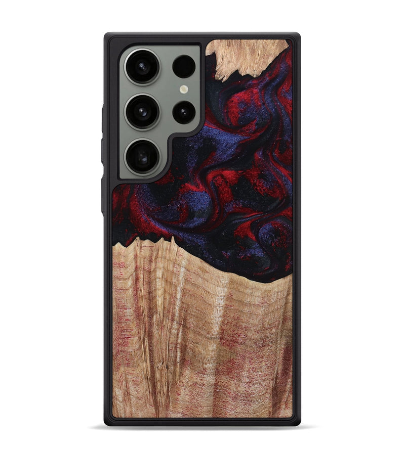 Galaxy S24 Ultra Wood Phone Case - Elza (Red, 804906)