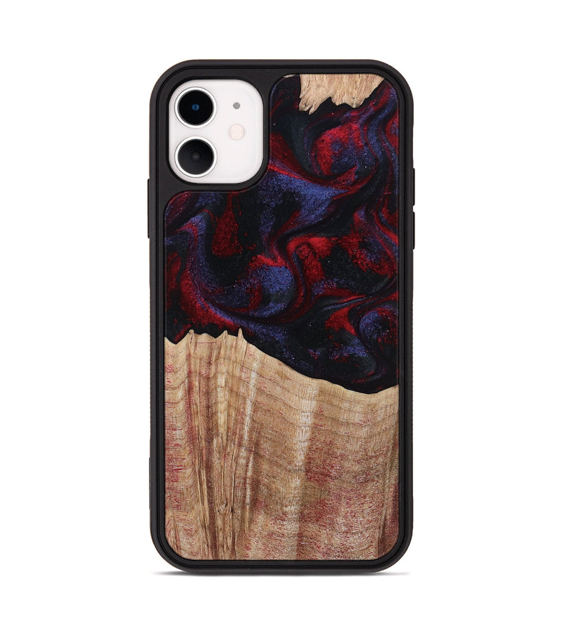 iPhone 11 Wood Phone Case - Elza (Red, 804906)