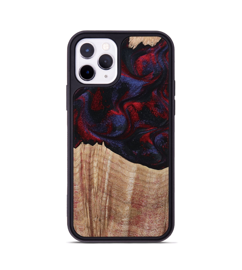 iPhone 11 Pro Wood Phone Case - Elza (Red, 804906)
