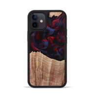 iPhone 12 Wood Phone Case - Elza (Red, 804906)