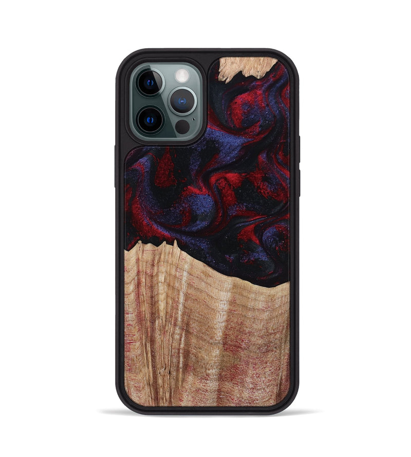 iPhone 12 Pro Wood Phone Case - Elza (Red, 804906)