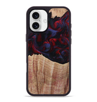 iPhone 16 Plus Wood Phone Case - Elza (Red, 804906)