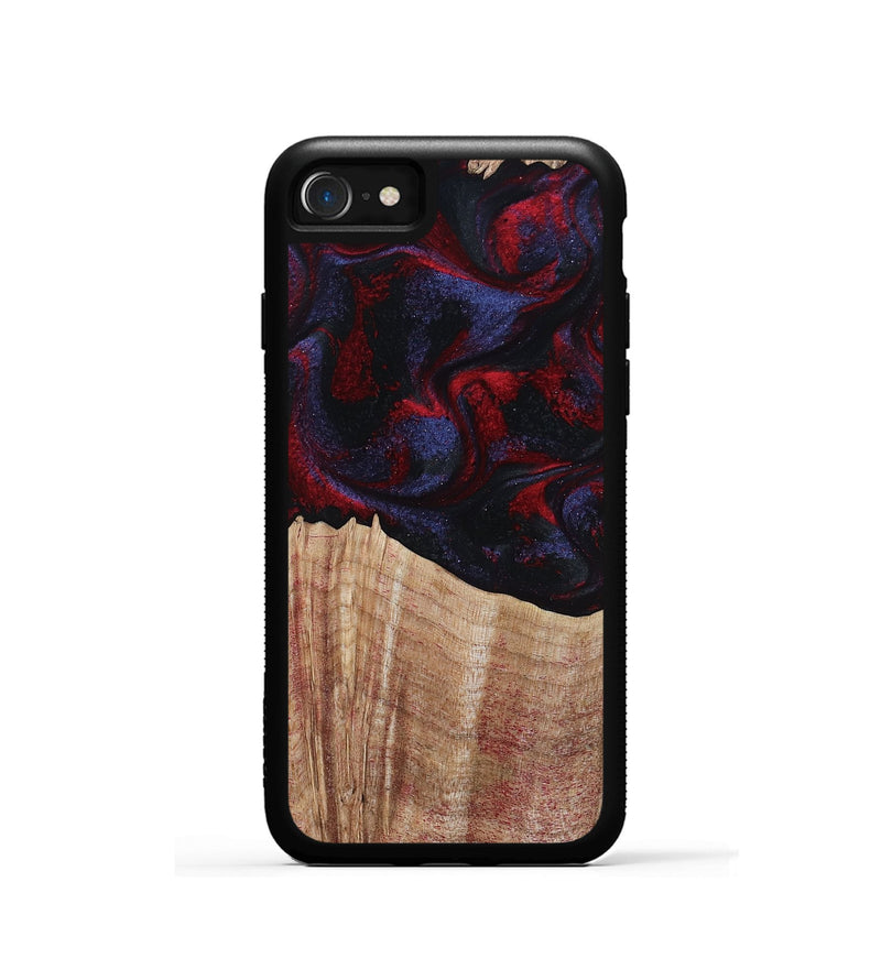 iPhone SE Wood Phone Case - Elza (Red, 804906)
