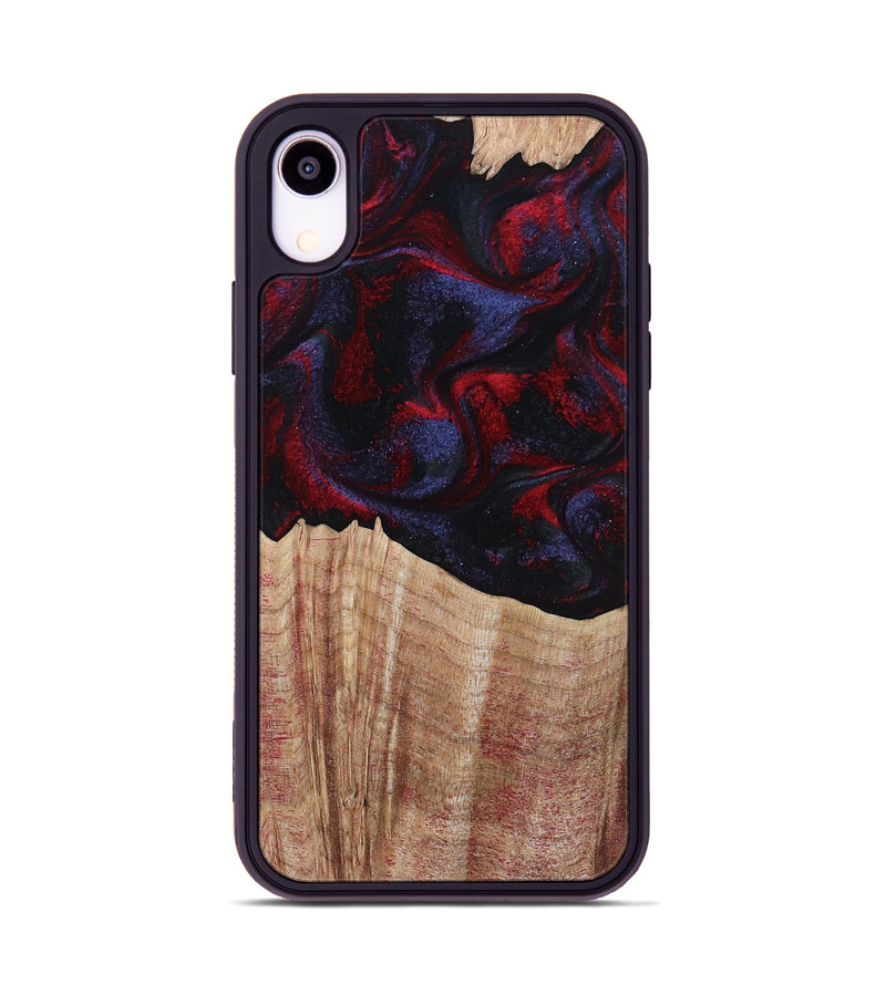 iPhone Xr Wood Phone Case - Elza (Red, 804906)