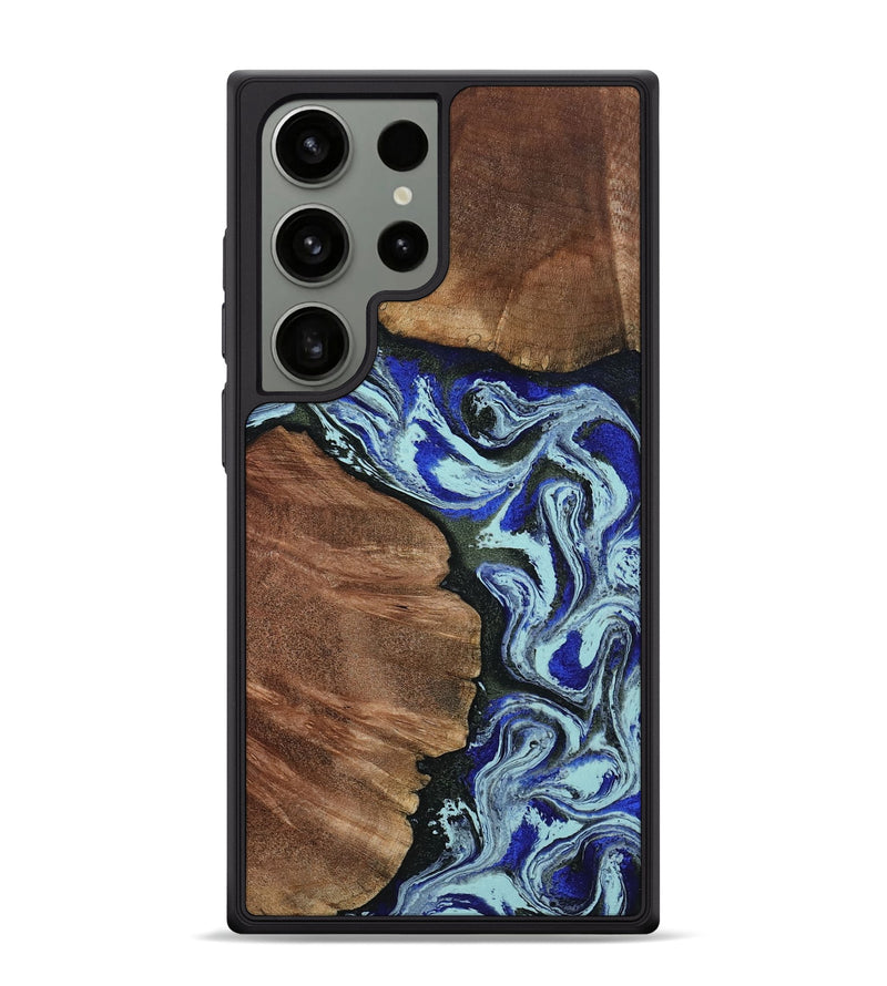 Galaxy S24 Ultra Wood Phone Case - Earlene (Blue, 804912)