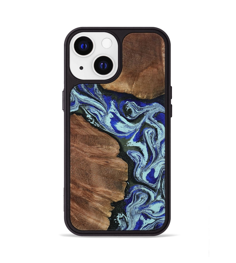 iPhone 13 Wood Phone Case - Earlene (Blue, 804912)