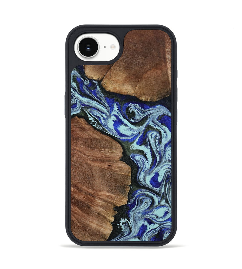 iPhone 16e Wood Phone Case - Earlene (Blue, 804912)