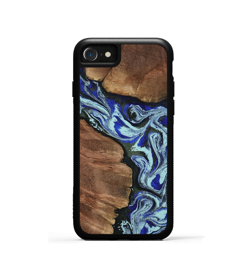 iPhone SE Wood Phone Case - Earlene (Blue, 804912)
