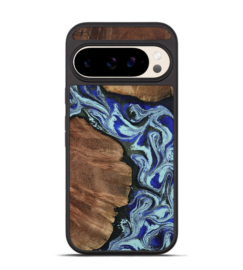 Pixel 10 Pro Wood Phone Case - Earlene (Blue, 804912)