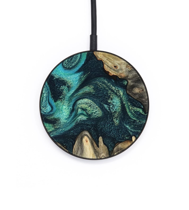 Circle Wood Wireless Charger - Dimitri (Green, 804914)