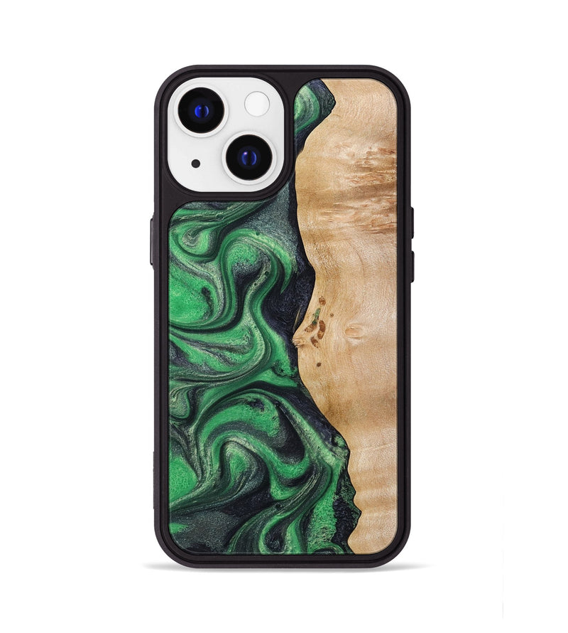 iPhone 13 Wood Phone Case - Zane (Green, 804915)