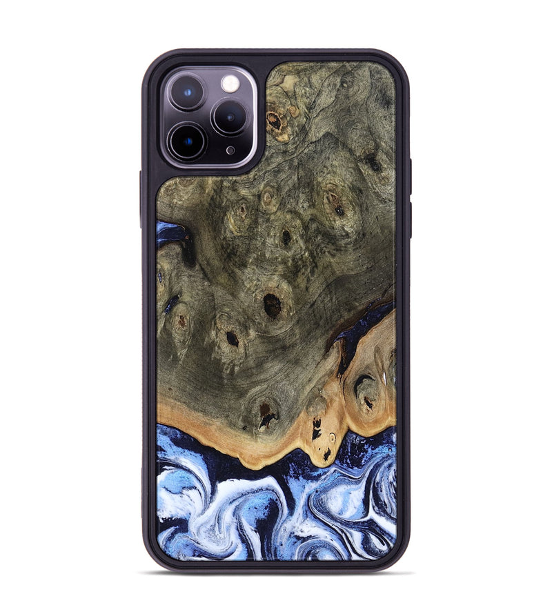 iPhone 11 Pro Max Wood Phone Case - Saul (Blue, 804944)