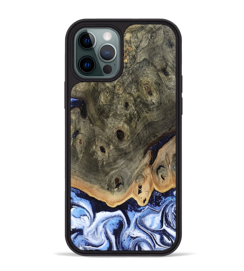 iPhone 12 Pro Max Wood Phone Case - Saul (Blue, 804944)