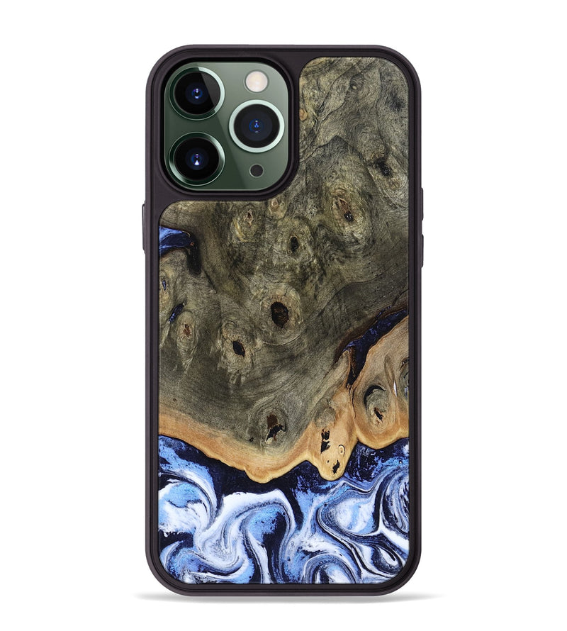 iPhone 13 Pro Max Wood Phone Case - Saul (Blue, 804944)