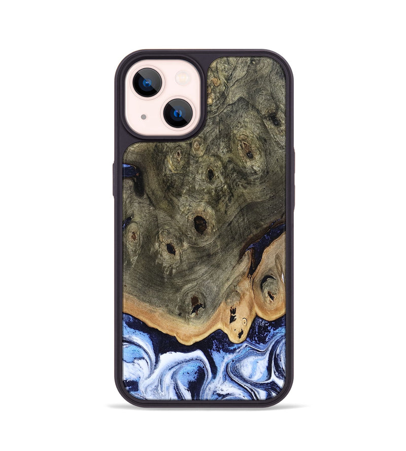 iPhone 14 Wood Phone Case - Saul (Blue, 804944)