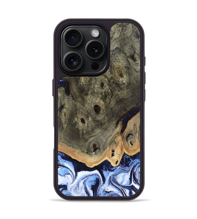 iPhone 16 Pro Wood Phone Case - Saul (Blue, 804944)