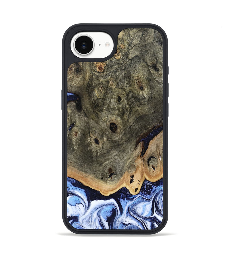 iPhone 16e Wood Phone Case - Saul (Blue, 804944)
