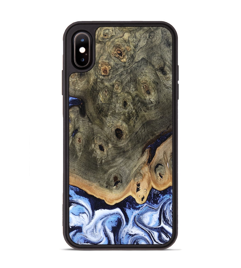 iPhone Xs Max Wood Phone Case - Saul (Blue, 804944)