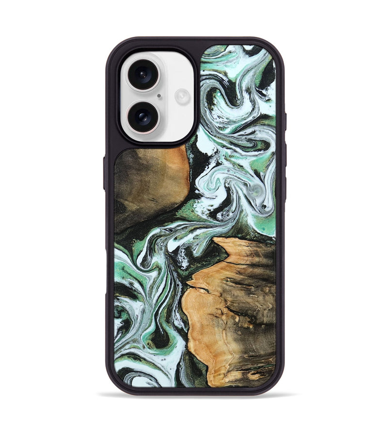iPhone 17 Wood Phone Case - Shaina (Green, 805087)