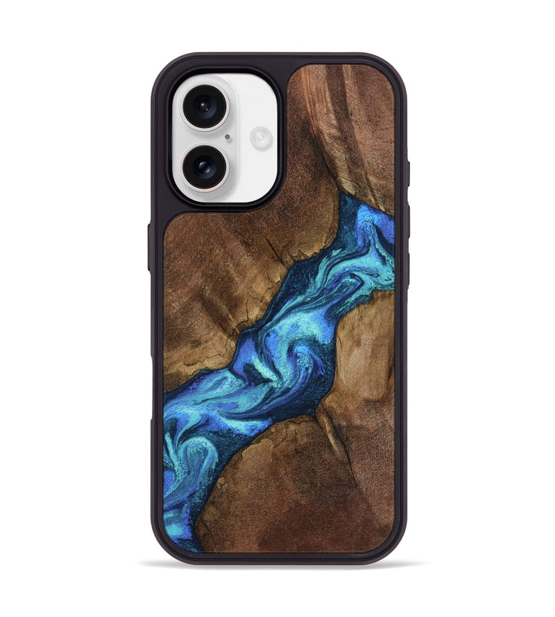 iPhone 17 Wood Phone Case - Angeles (Blue, 805105)