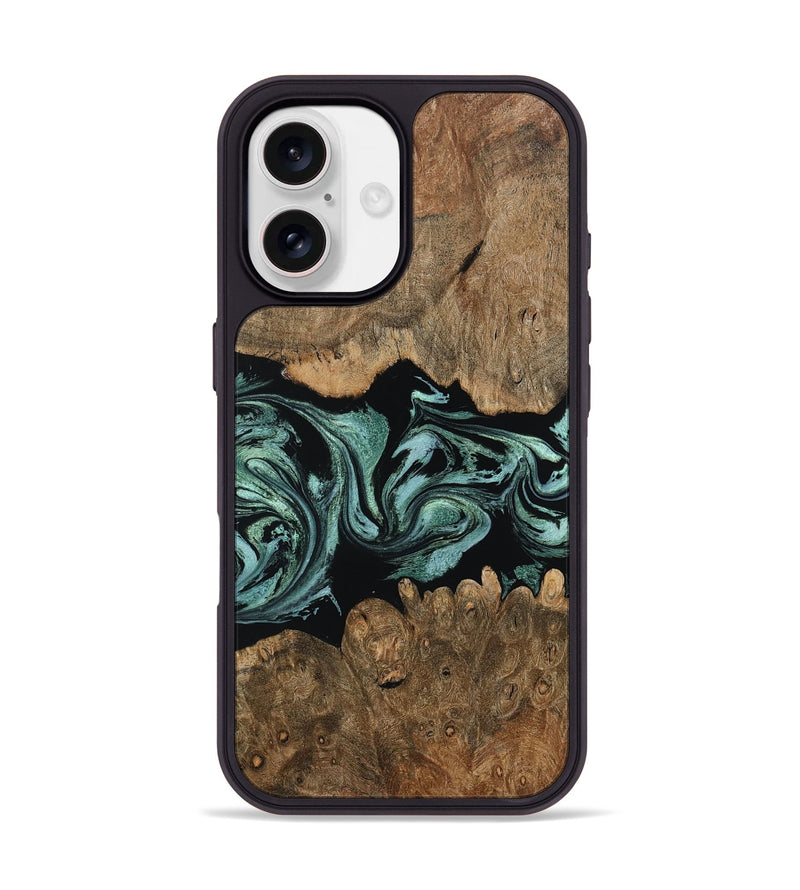 iPhone 17 Wood Phone Case - Betty (Green, 805113)