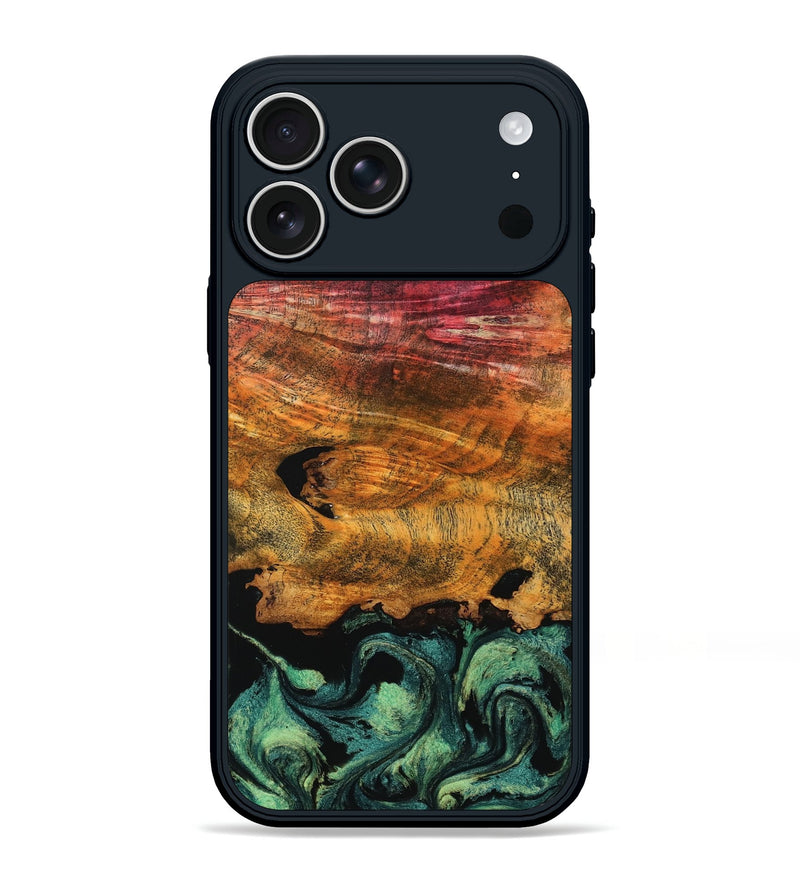 iPhone 17 Pro Max Wood Phone Case - Mahlon (Green, 805114)