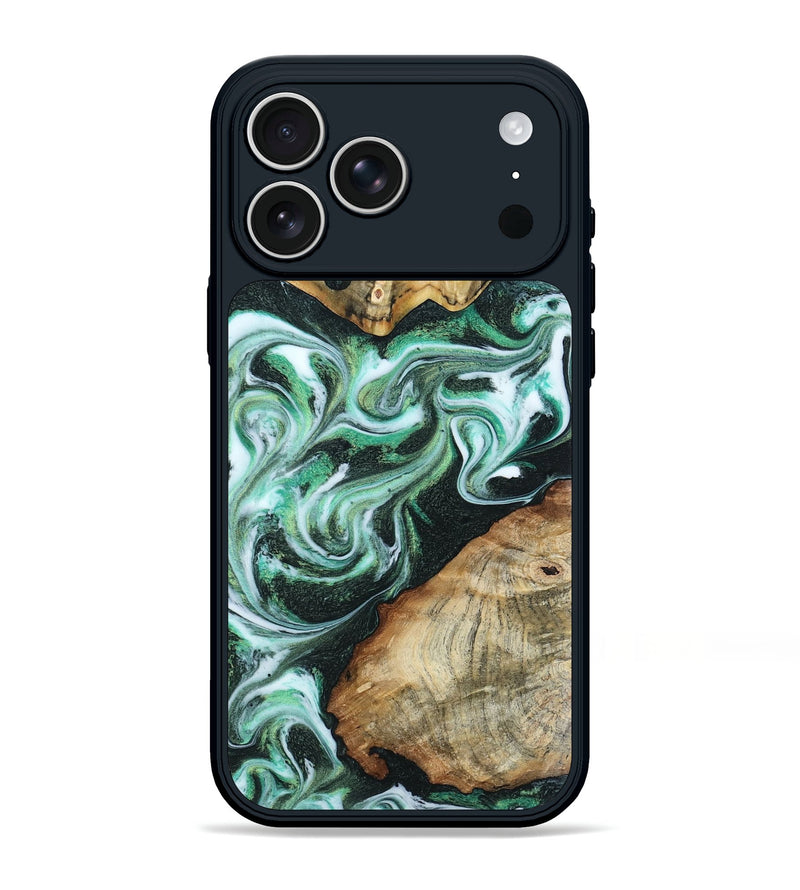 iPhone 17 Pro Max Wood Phone Case - Jaclyn (Green, 805115)